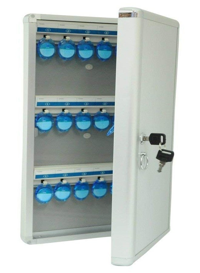 HOMAVA 24 Hooks Key Storage Cabinet Secure for Factory, Office & Shops,21.8 x 6.8 x 32.5 cm, Silver - Image 5